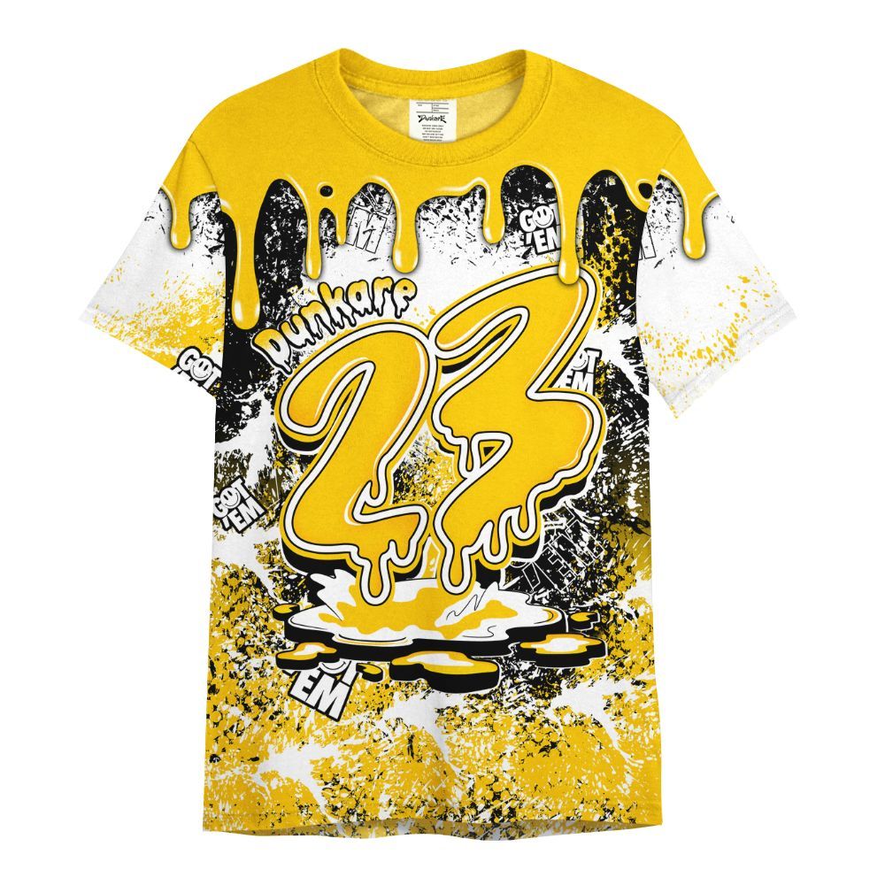 Shirt To Match Vivid Sulfur 4s - Dripping 23 Drip All Over Print