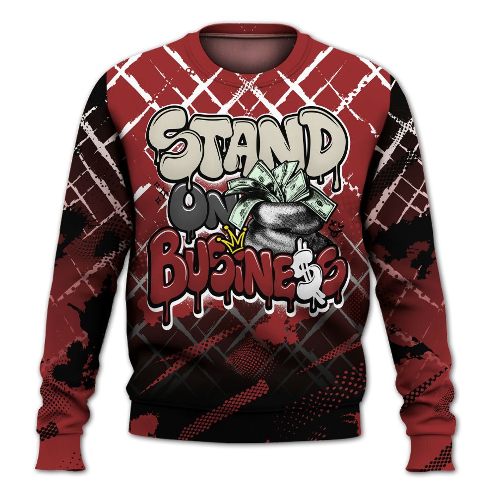 Sweatshirt To Match High 85 Bred 1s - Halftone Stand Business Dripping All Over Print