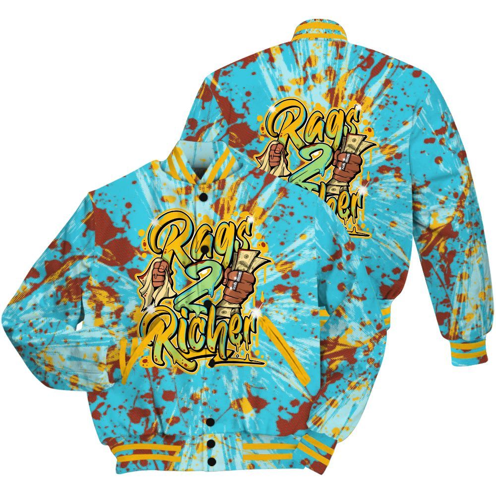 Varsity Jacket To Match SB Dunk Di'Orr Greenwood Shirt - Rag 2 Rich Graphic Luxury All Over Print