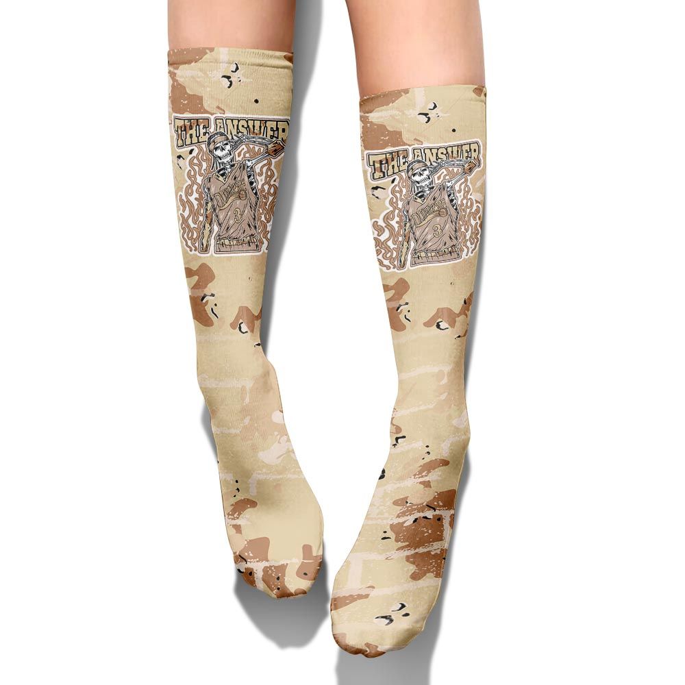 Sock To Match Desert Camo 3s - Allen Answer Skeleton Brick