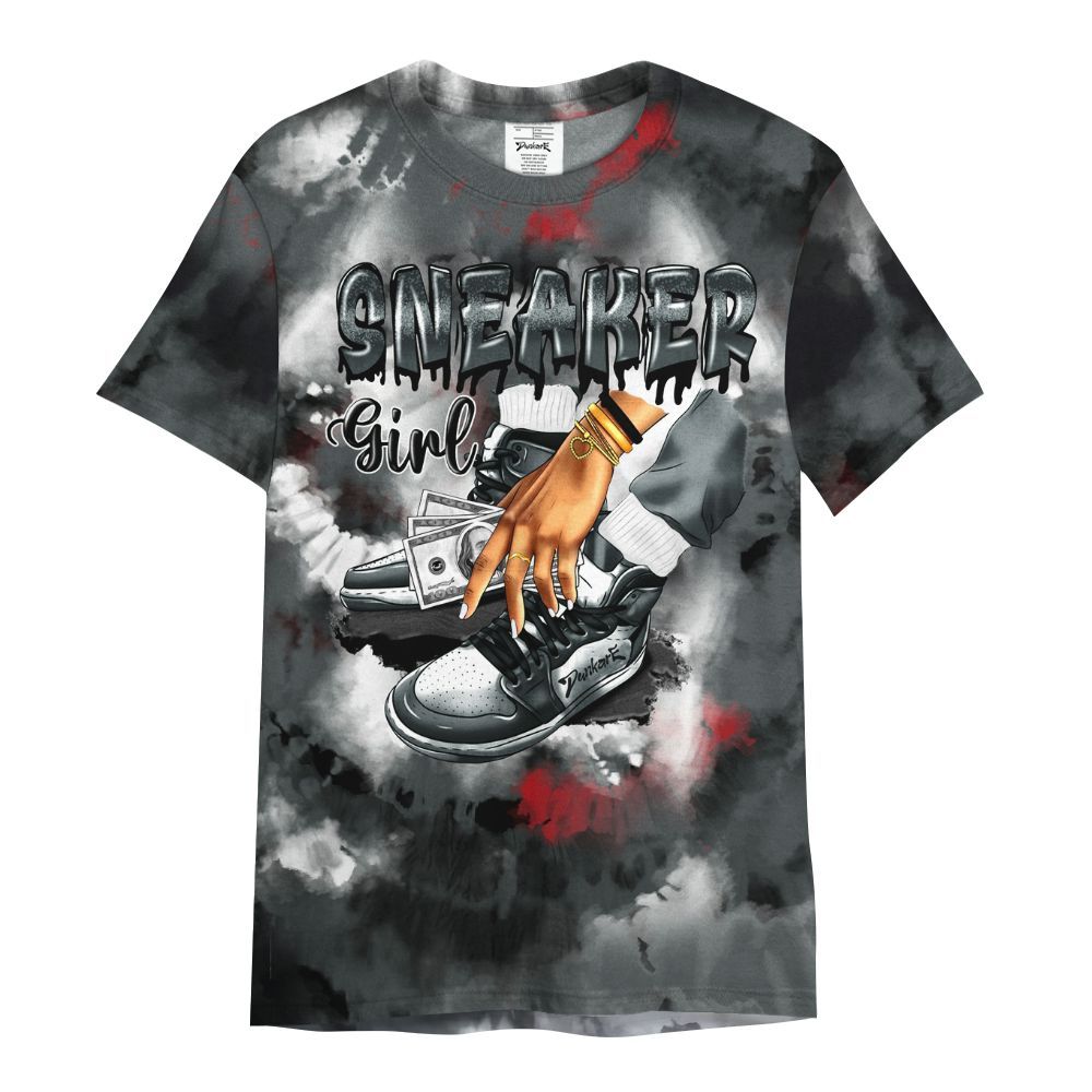Shirt To Match Black RM Nigel Sylvester 4s - SNEAKER Girl Money Drip Tie Dye All Over Print