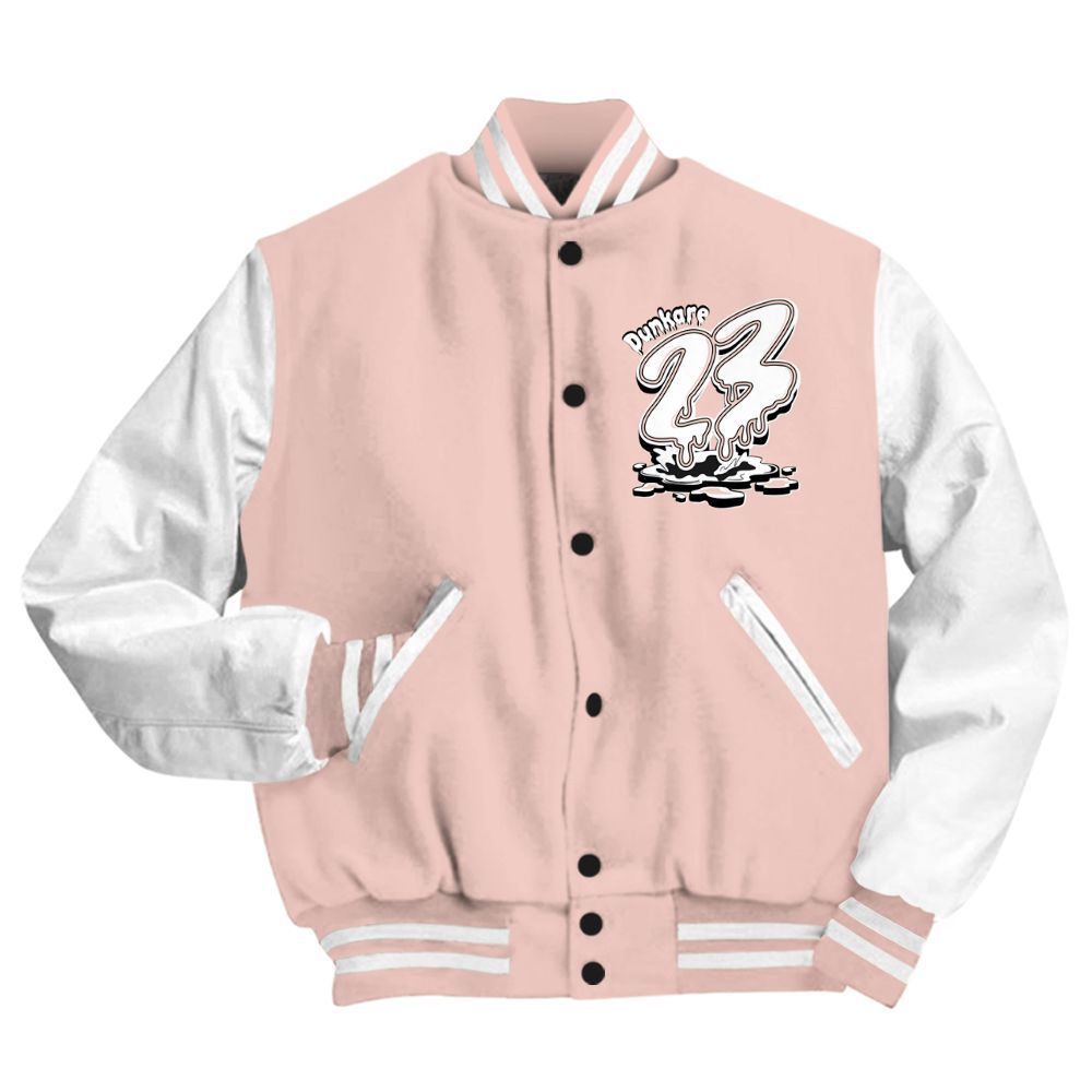 Varsity Jacket To Match Low Legend Pink 11s - Custom Name 23 Drip All Over Print