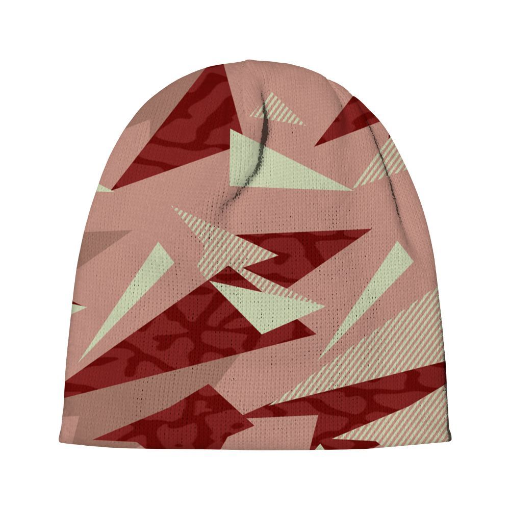 Beanie Hat To Match Valentines Day 3s - Geometric Abstract Graphic