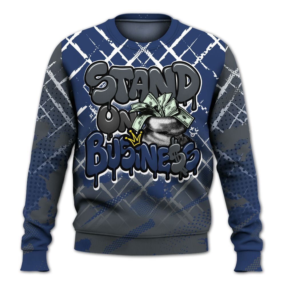 Sweatshirt To Match Retro Flint 13s - Halftone Stand Business Dripping All Over Print