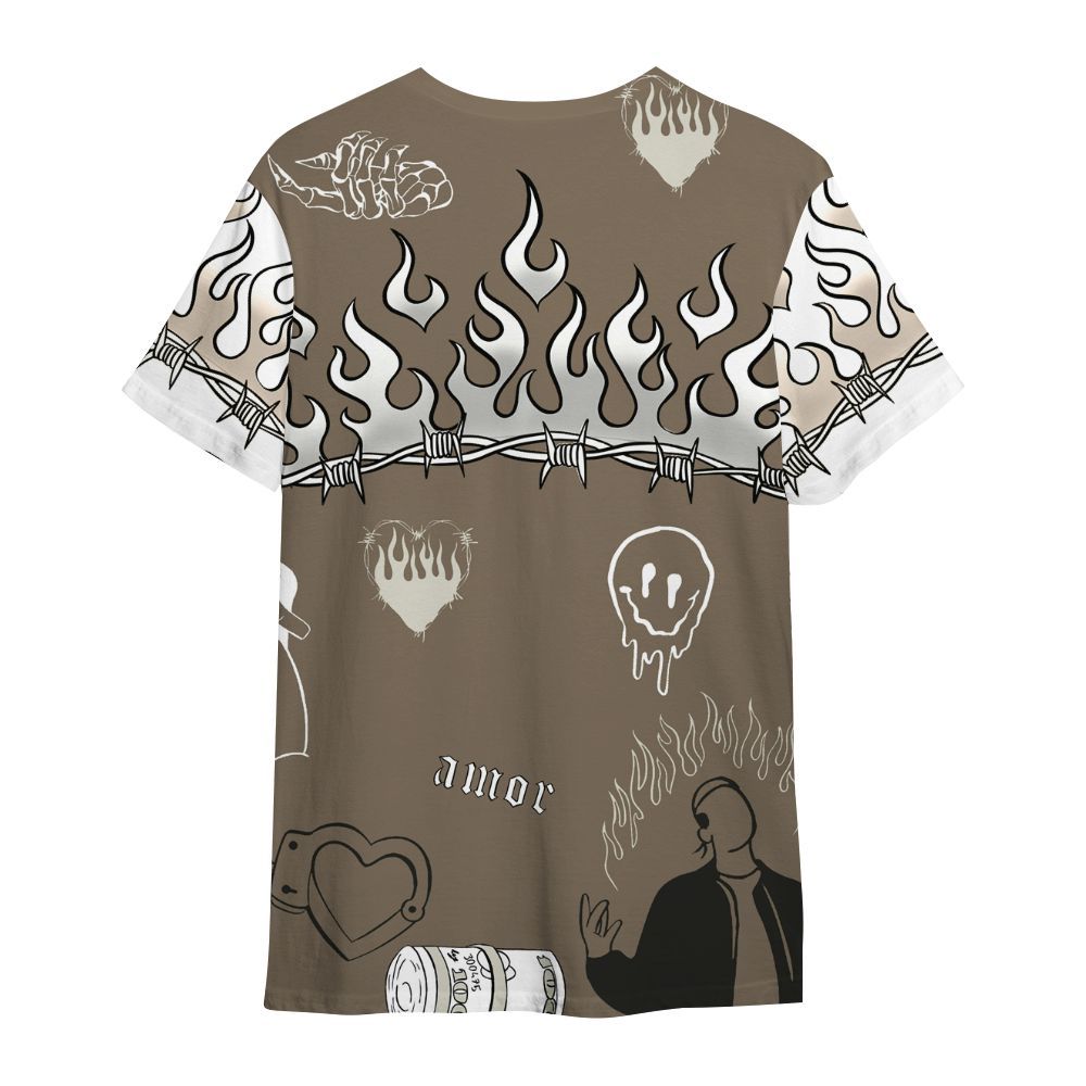 Shirt To Match Low OG Dark Mocha 1s - Snake Trust No One All Over Print