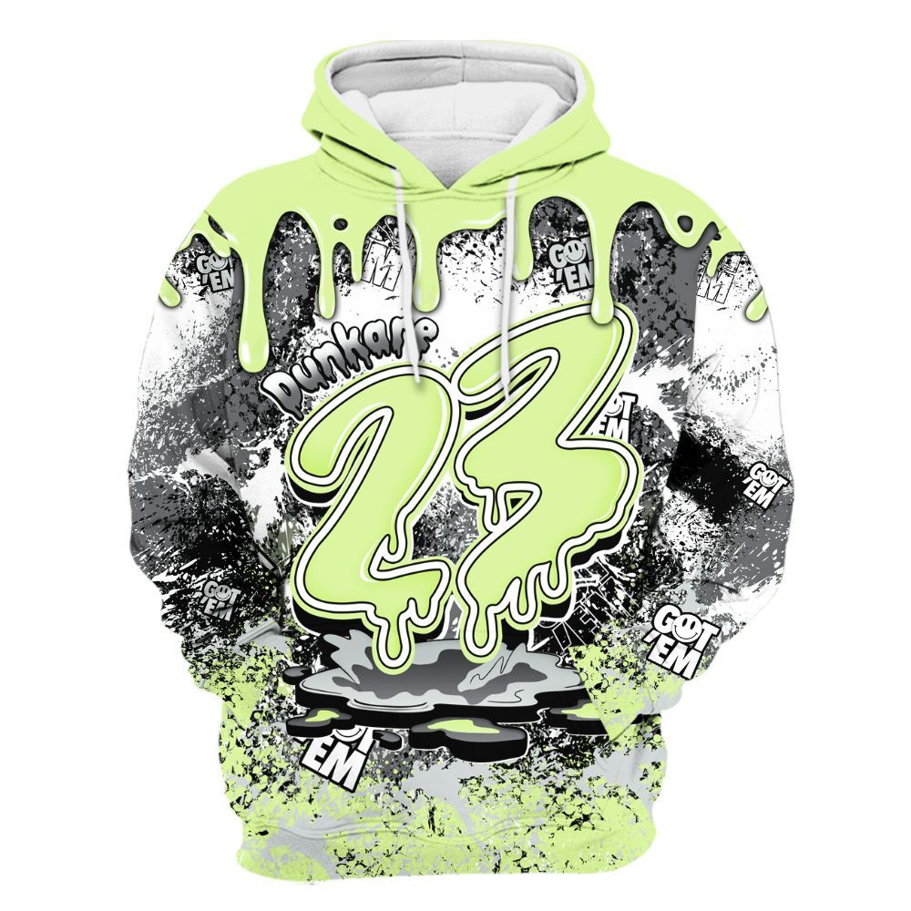Hoodie To Match Smoke Grey Volt TR 1s - Dripping 23 Drip All Over Print