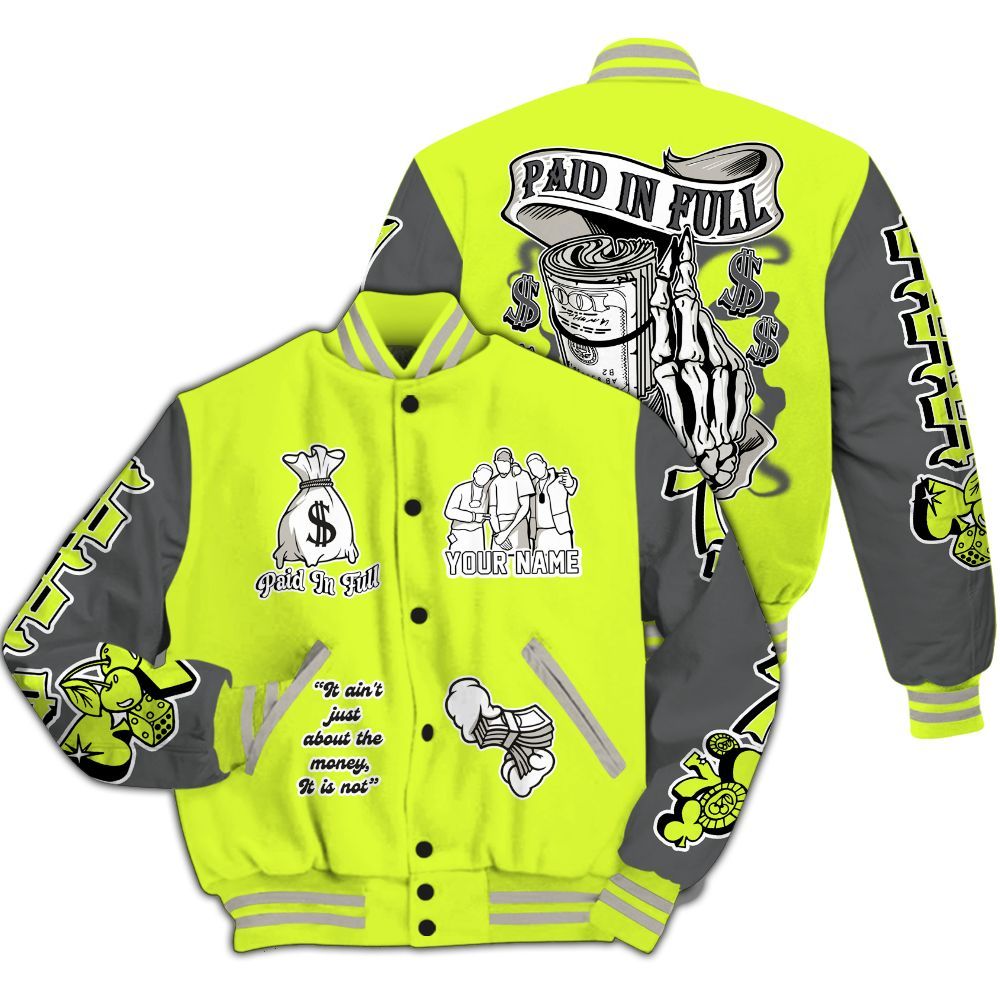 Varsity Jacket To Match 95 OG Big Bubble Neon 2026 - Paid In Full Baseball Varsity Jacket Custom Name All Over Print