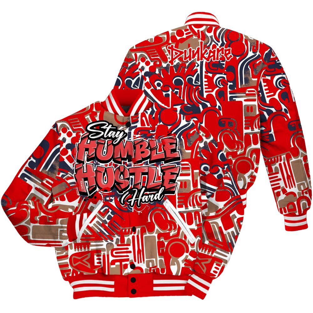 Varsity Jacket To Match Low OG Howard Bison 1s - Humble Hustle Retro All Over Print