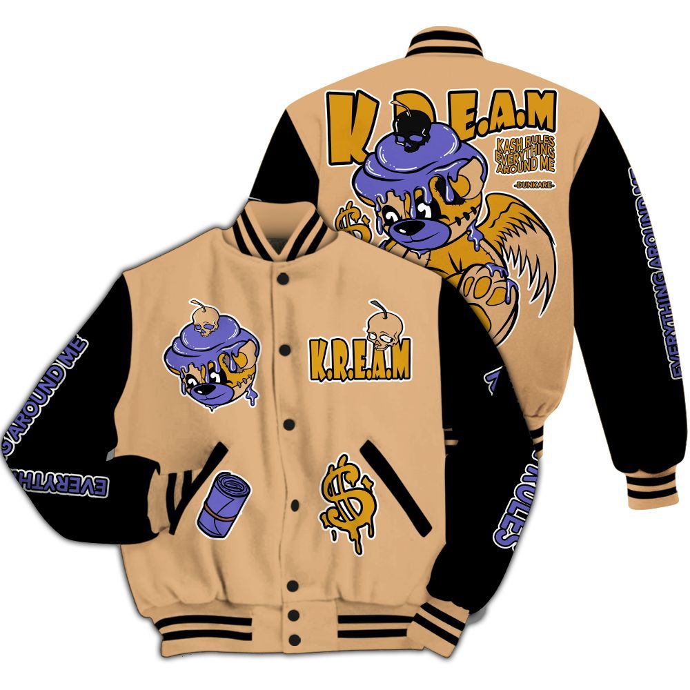 Varsity Jacket To Match SE Afrobeats 7s - Loot Bear All Over Print