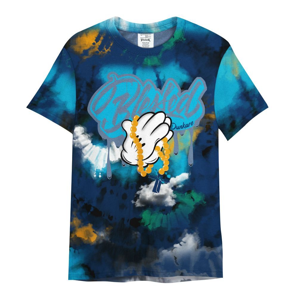 Shirt To Match Dunk Low GS Electric Algae - God Blessed Tie Dye All Over Print