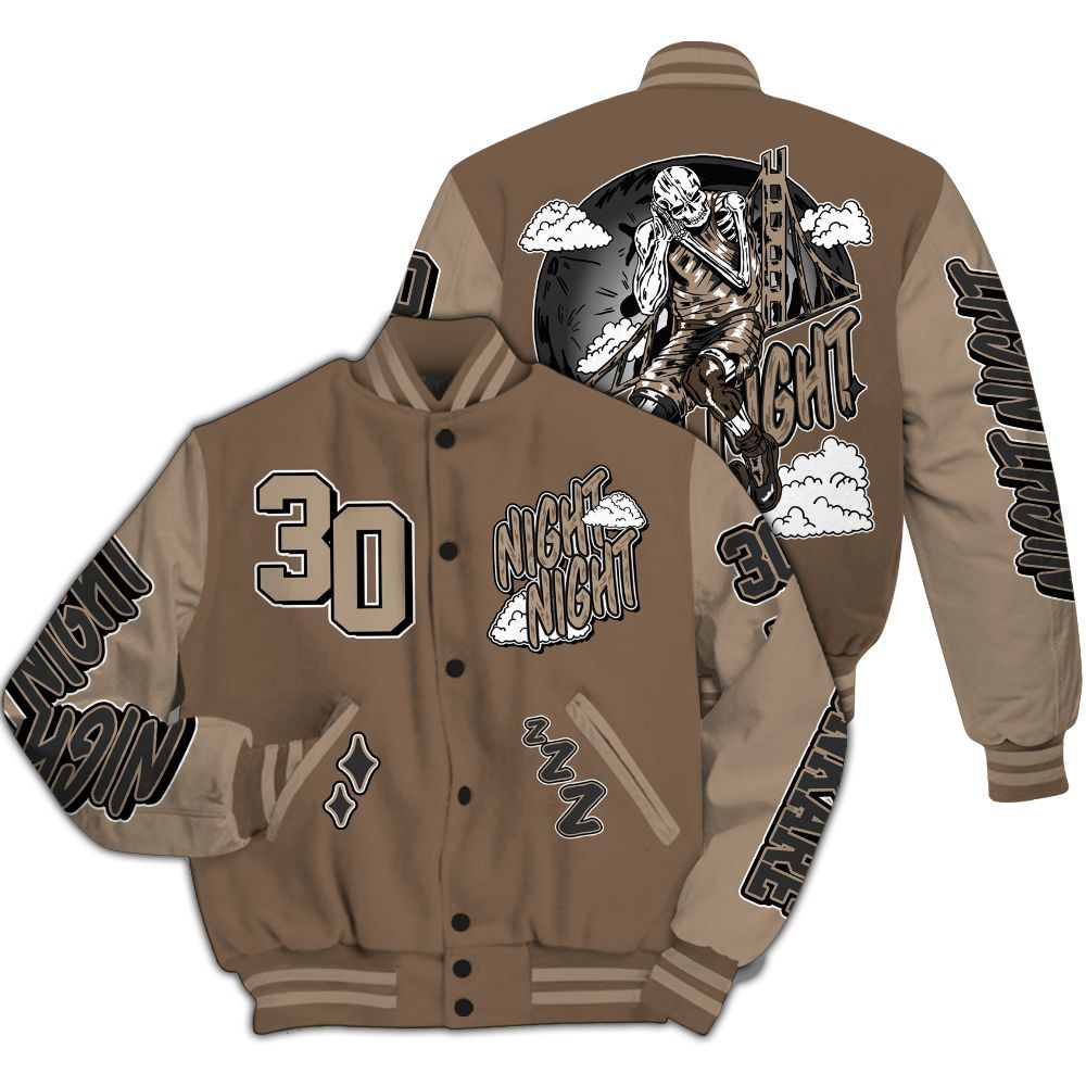 Varsity Jacket To Match Dark Mocha Jack - Seeya Skeleton All Over Print