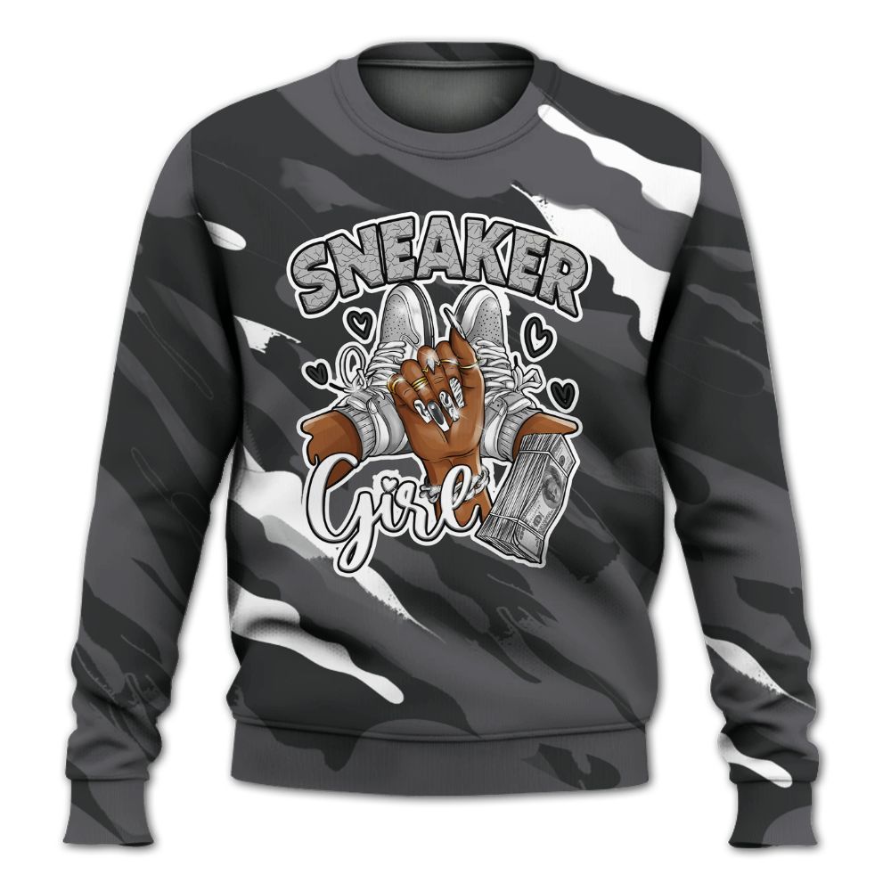 Sweatshirt To Match White Thunder 4s - Sneakerz Girlz Colored All Over Print