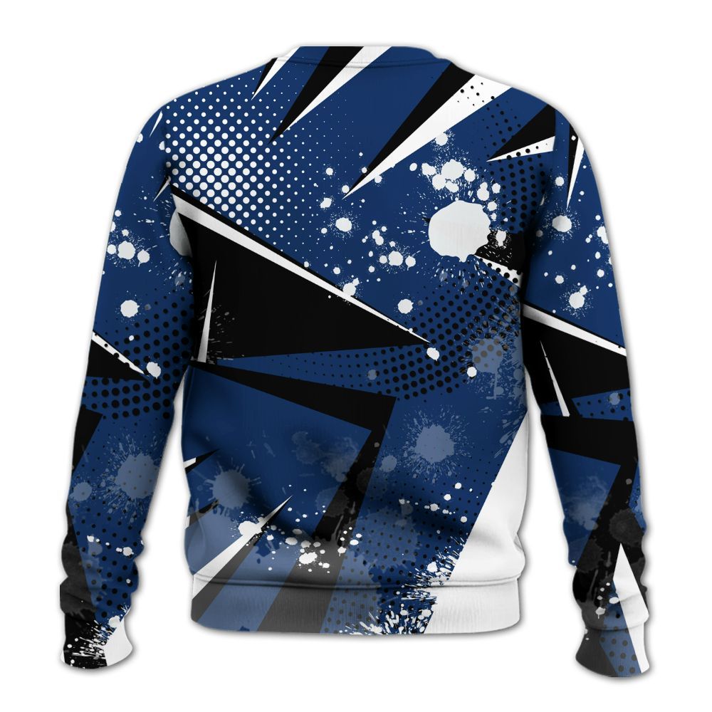 Sweatshirt To Match High OG Deep Royal Blue 1s - Poly Trust No One Dripping All Over Print