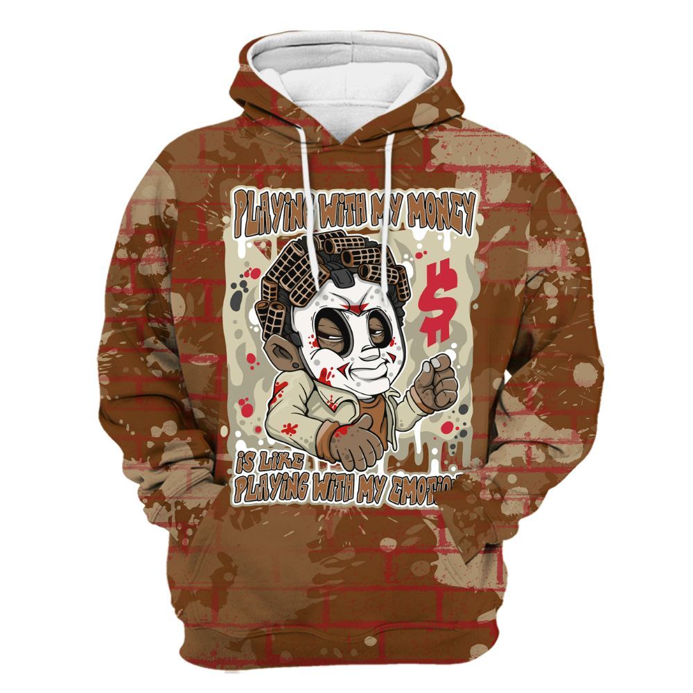 Hoodie To Match Archaeo Brown 5s - Playing With My Money Graphic Halloween All Over Print