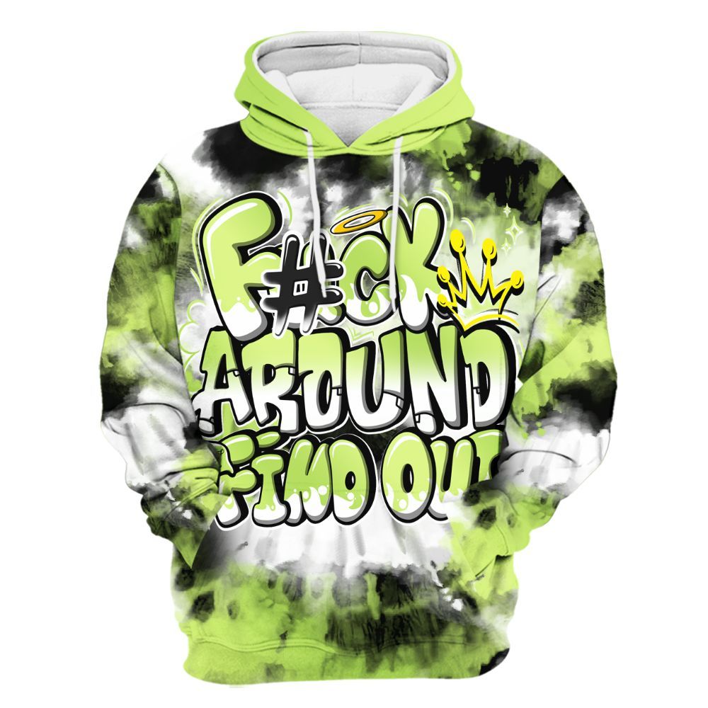 Hoodie To Match Air Max SNDR Volt - Tie Dye FK Around Find Out All Over Print