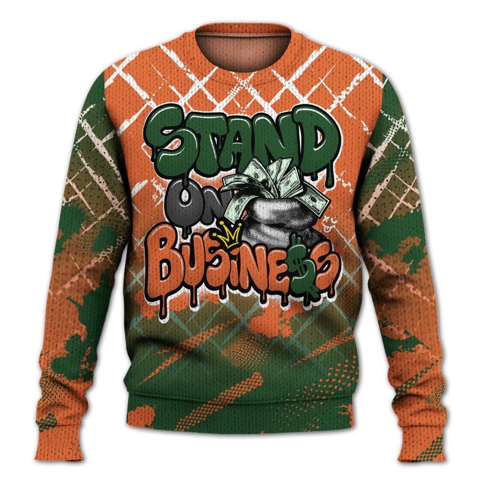 Knitted Sweater To Match Low Miami 5s - Halftone Stand Business Dripping