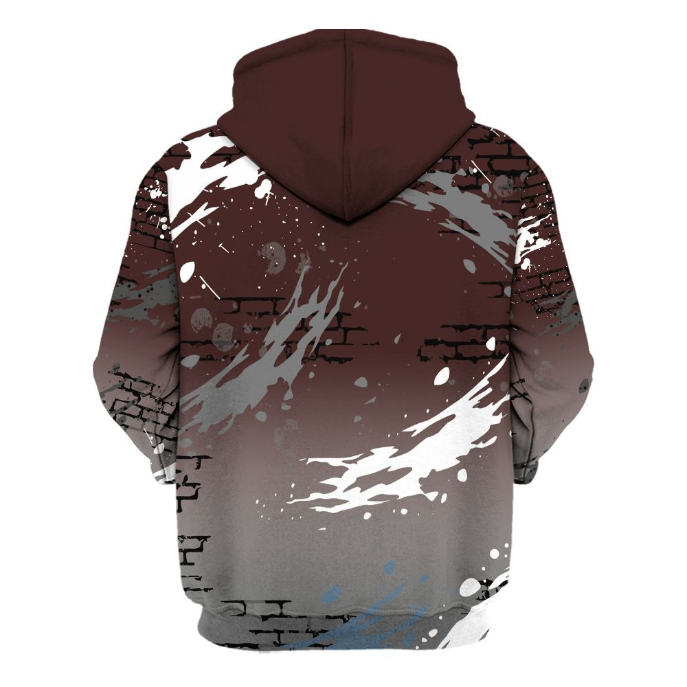 Hoodie To Match Burgundy 5s - Values Of Loyalty Drip All Over Print