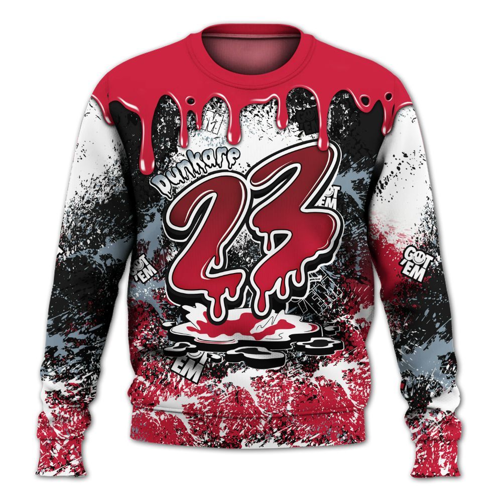 Sweatshirt To Match Retro Infrared Salesman 6s - Dripping 23 Drip All Over Print