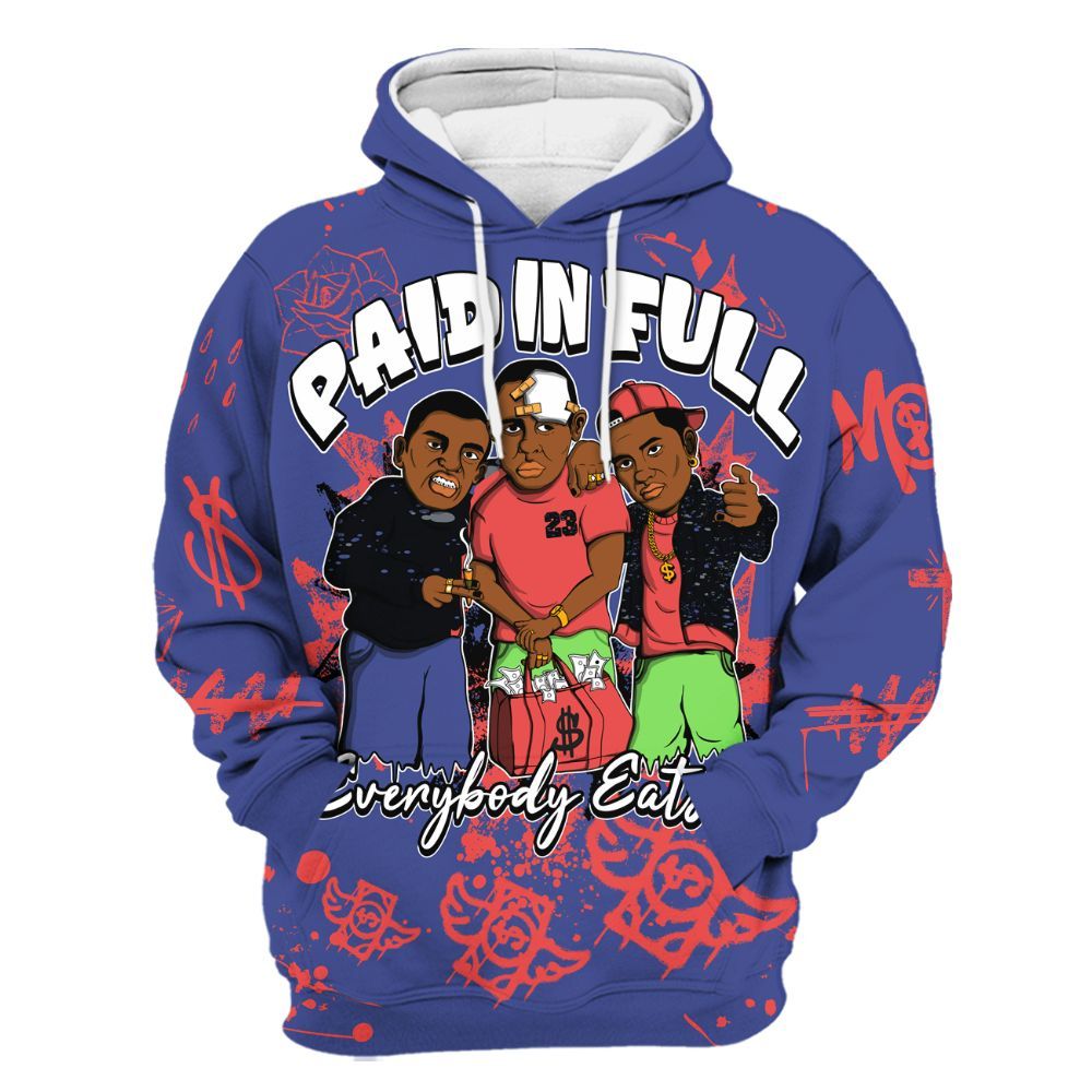 Hoodie To Match KD 4 Nerf - Everybody Paid In Full Crayon All Over Print