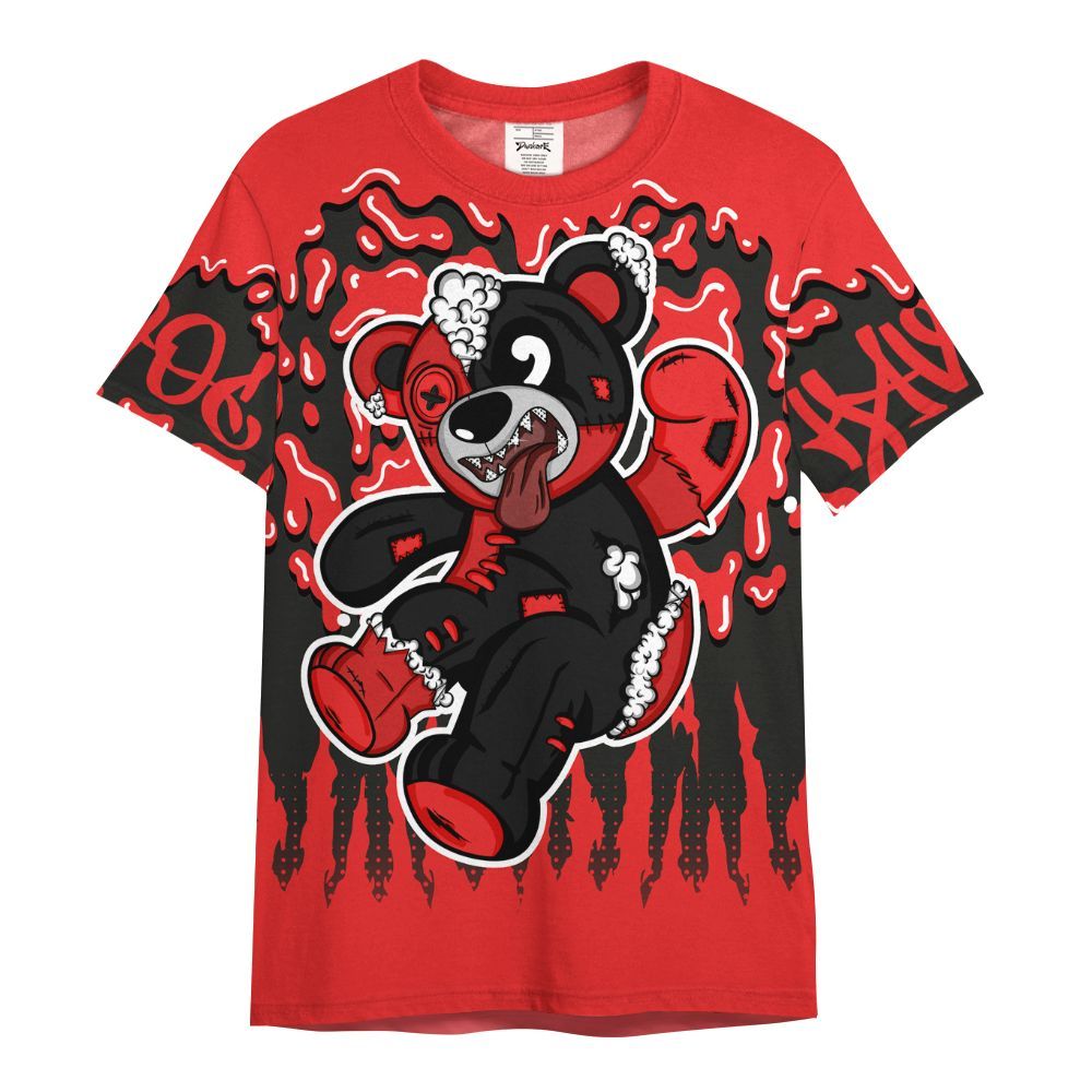 Shirt To Match Red Thunder 4s - Havok Bear Dripping All Over Print