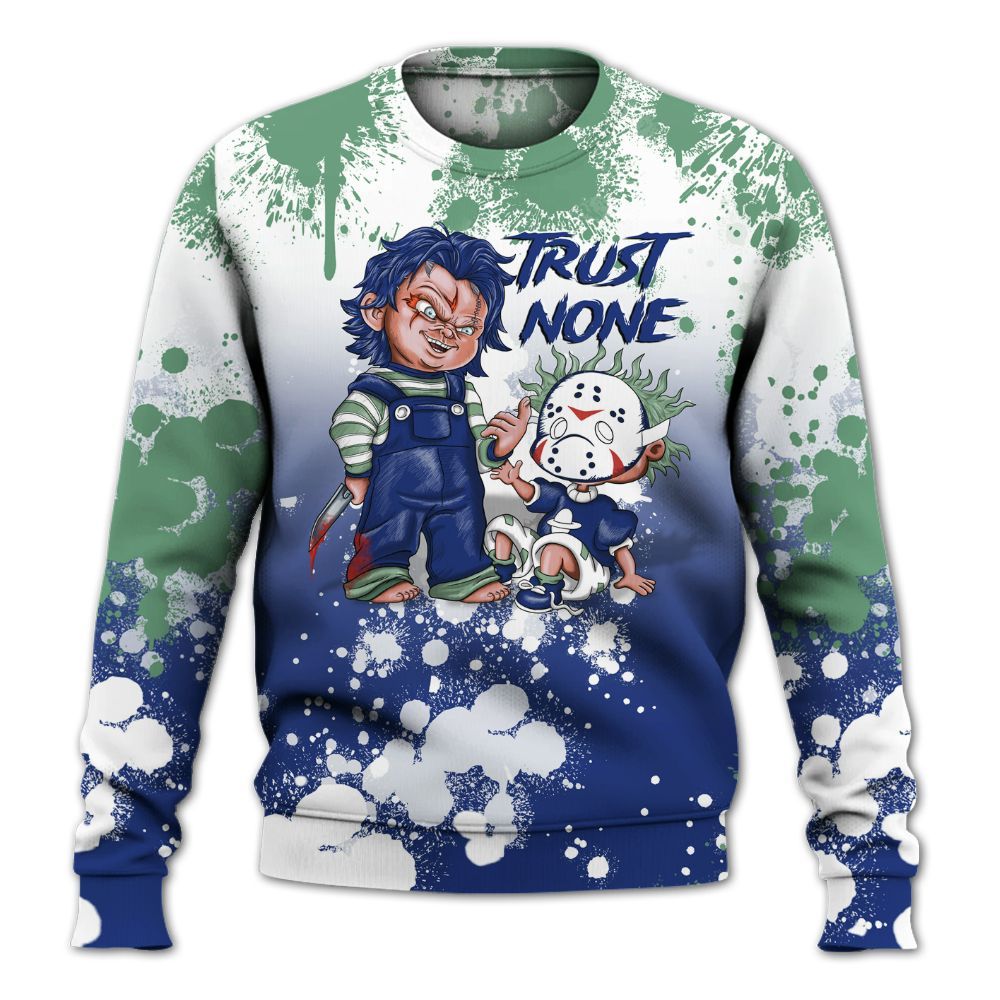 Sweatshirt To Match Dunk Low Tennis Classic - Trust No One Scary All Over Print