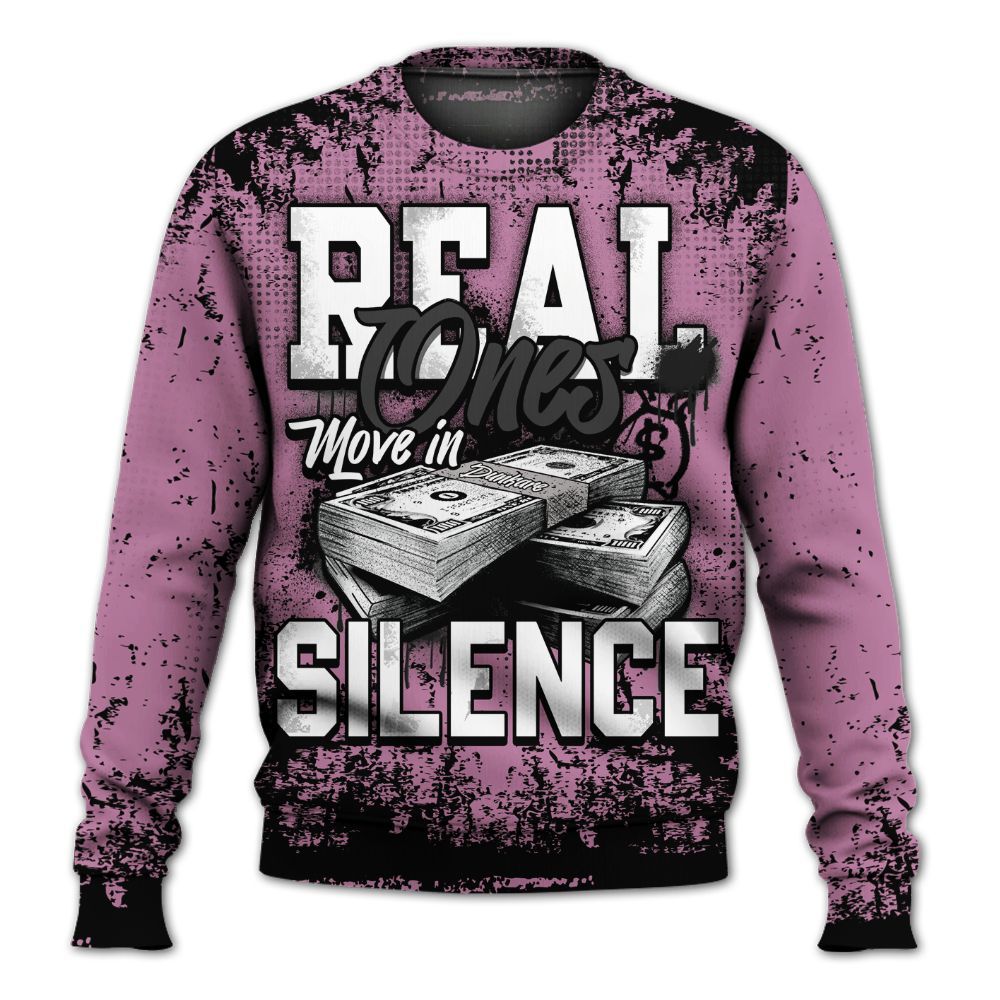 Sweatshirt To Match Neutral Grey Black White Orchid 4s - Move In Silence Money Street Retro All Over Print
