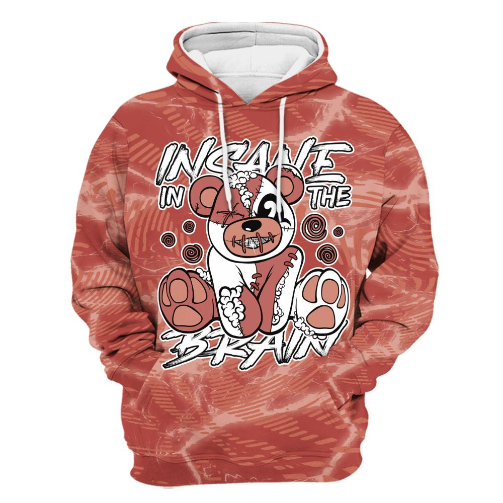 Hoodie To Match Dune Red 13s - Insanes Bear Fume All Over Print