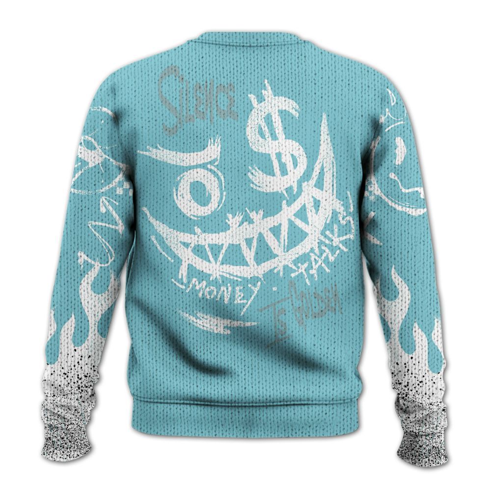 Knitted Sweater To Match Low Legend Blue 11s - Mouth Burning Street Style