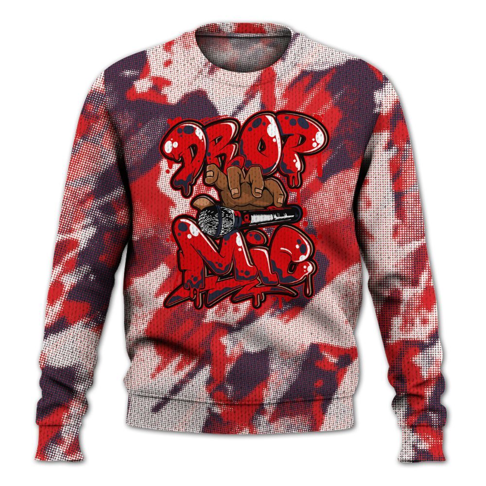 Knitted Sweater To Match Low OG Howard Bison 1s - Drop Mic Abstract