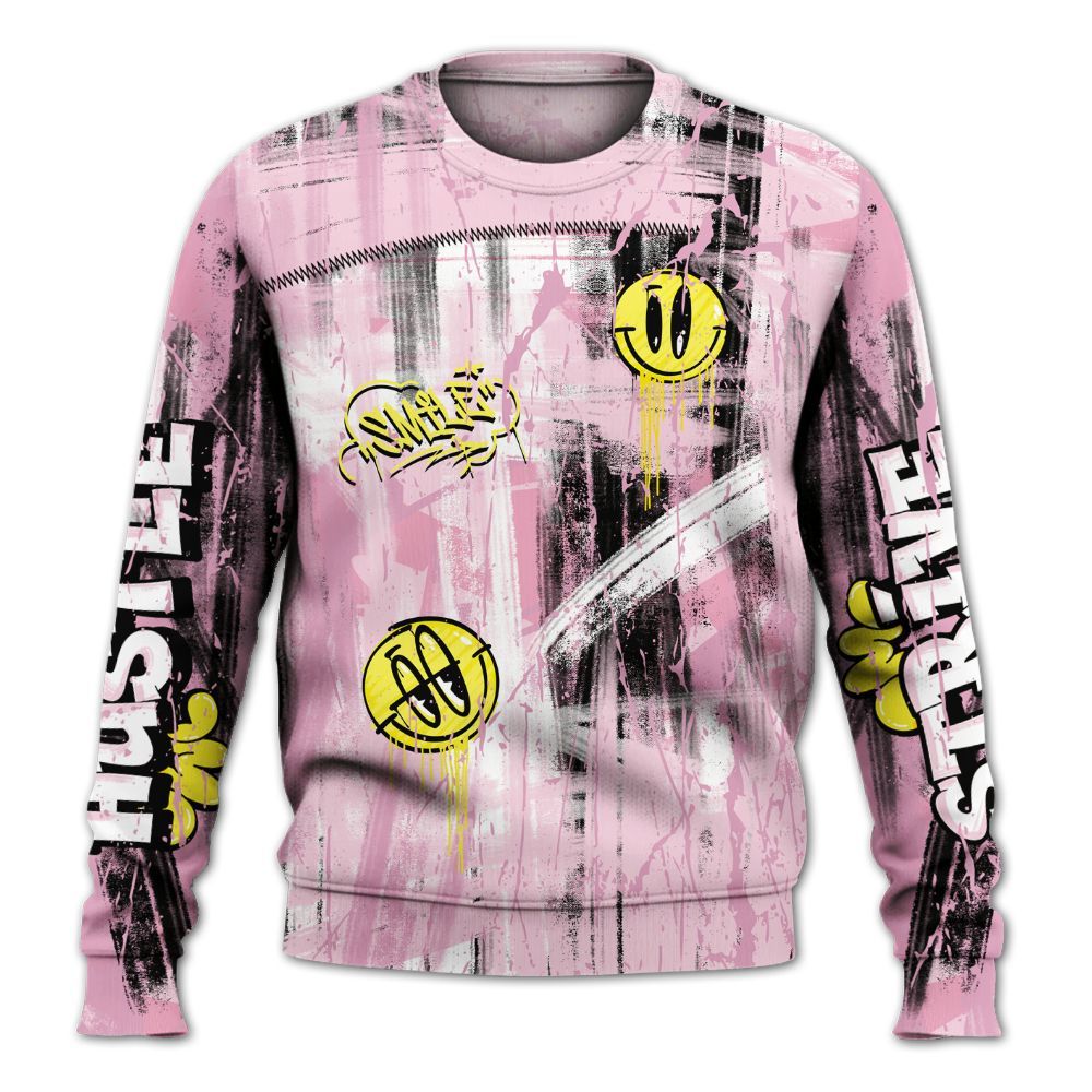 Sweatshirt To Match Orchid 4s - Money Skull Smile Fire All Over Print