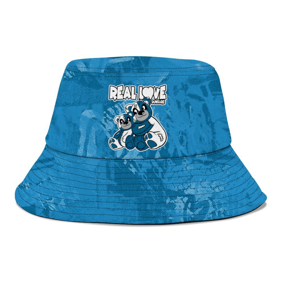 Bucket Hat To Match Powder Blue 9s - Sincere Fondness Bear Graphic