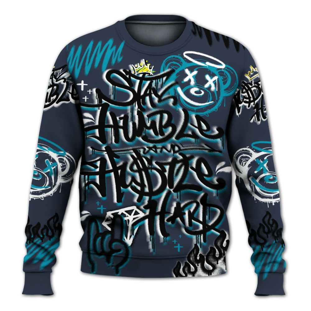 Sweatshirt To Match Retro Obsidian 13s - Humble Drip Streetwear Graffity All Over Print