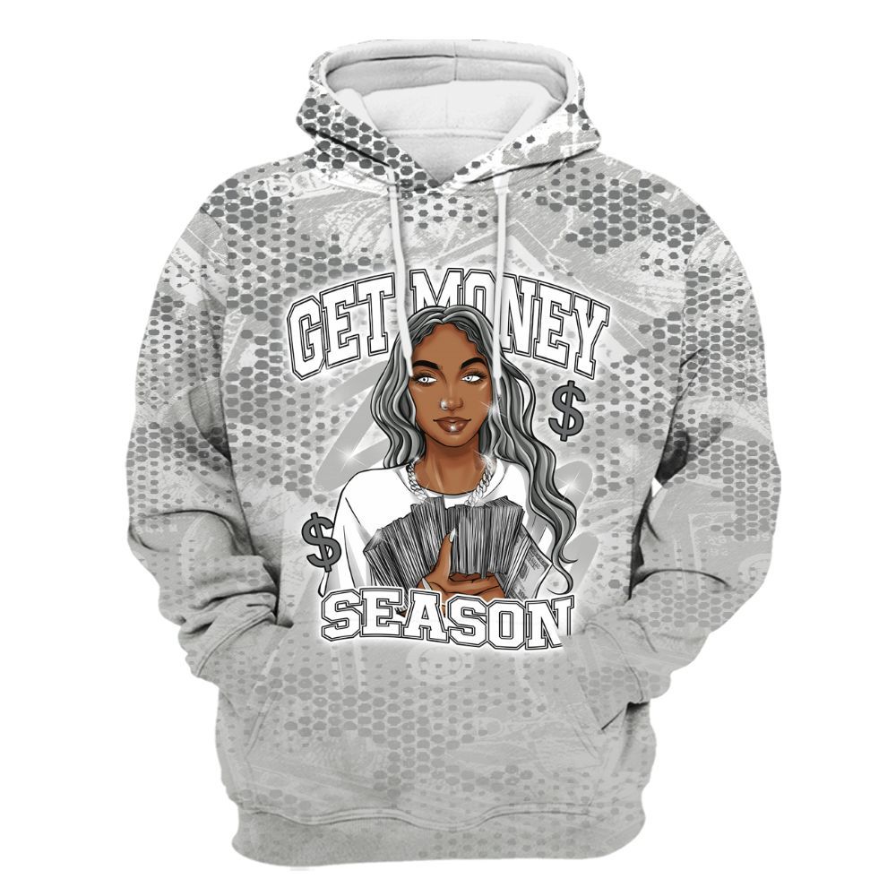 Hoodie To Match Retro Wet Cement 4s - Get Moneys Season Banknote All Over Print