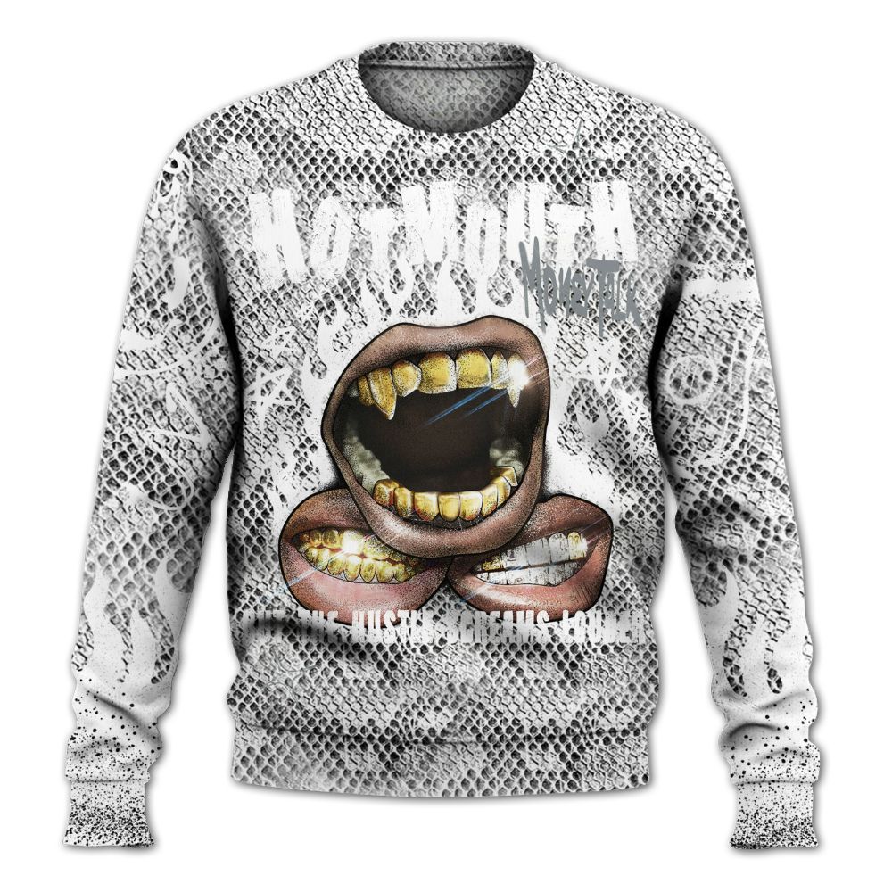Sweatshirt To Match Low CNY Year Of The Snake 11s - Mouth Burning Street Style All Over Print