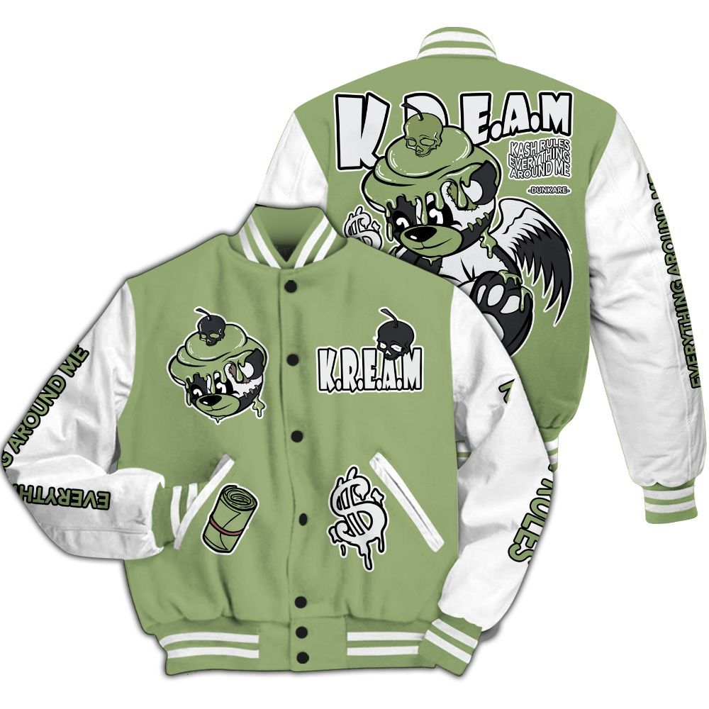 Varsity Jacket To Match Oil Green 4s - Loot Bear All Over Print