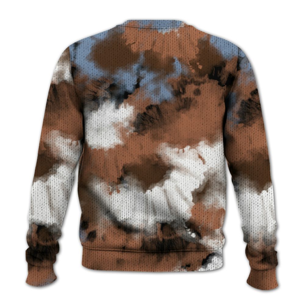 Knitted Sweater To Match Air Foamposite Metallic Copper - Tie Dye FK Around Find Out