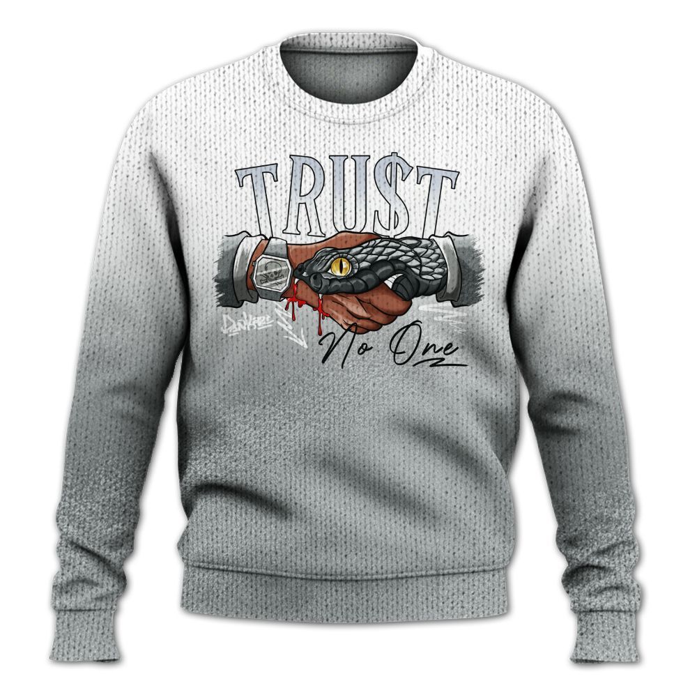 Sweater To Match White Metallic 2026 5s - Snake Trust No One Drip Graphic
