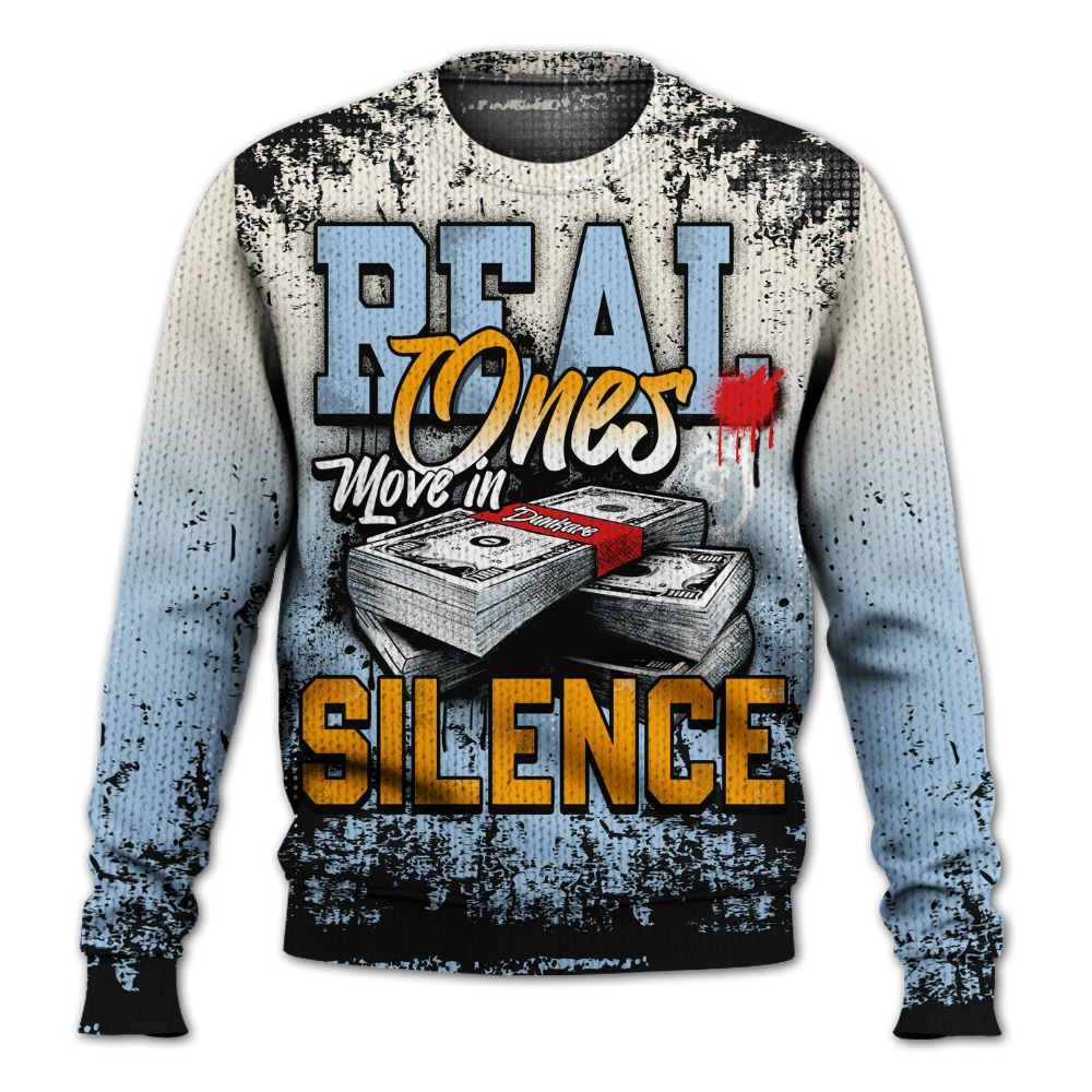 Sweater To Match Retro High OG Pale Ivory Psychic Blue 1s - Move In Silence Money Street Retro Graphic