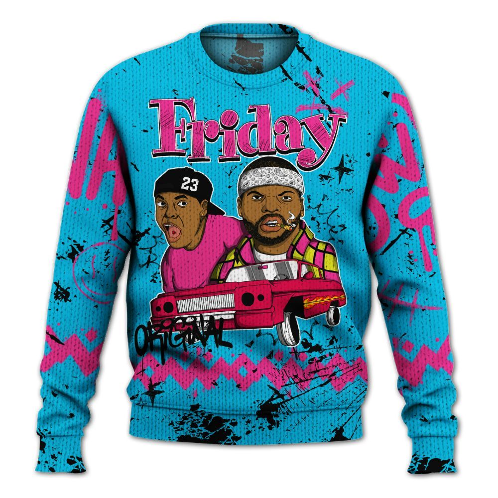 Knitted Sweater To Match Tokyo Nights Stewie 3s - Friday Sneaker Crayon