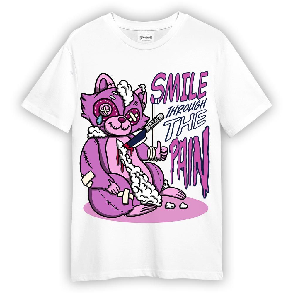 Shirt To Match Hyper Violet 4s T-- Smile Through The Pain Raccoon T-Shirt 0405 DNY