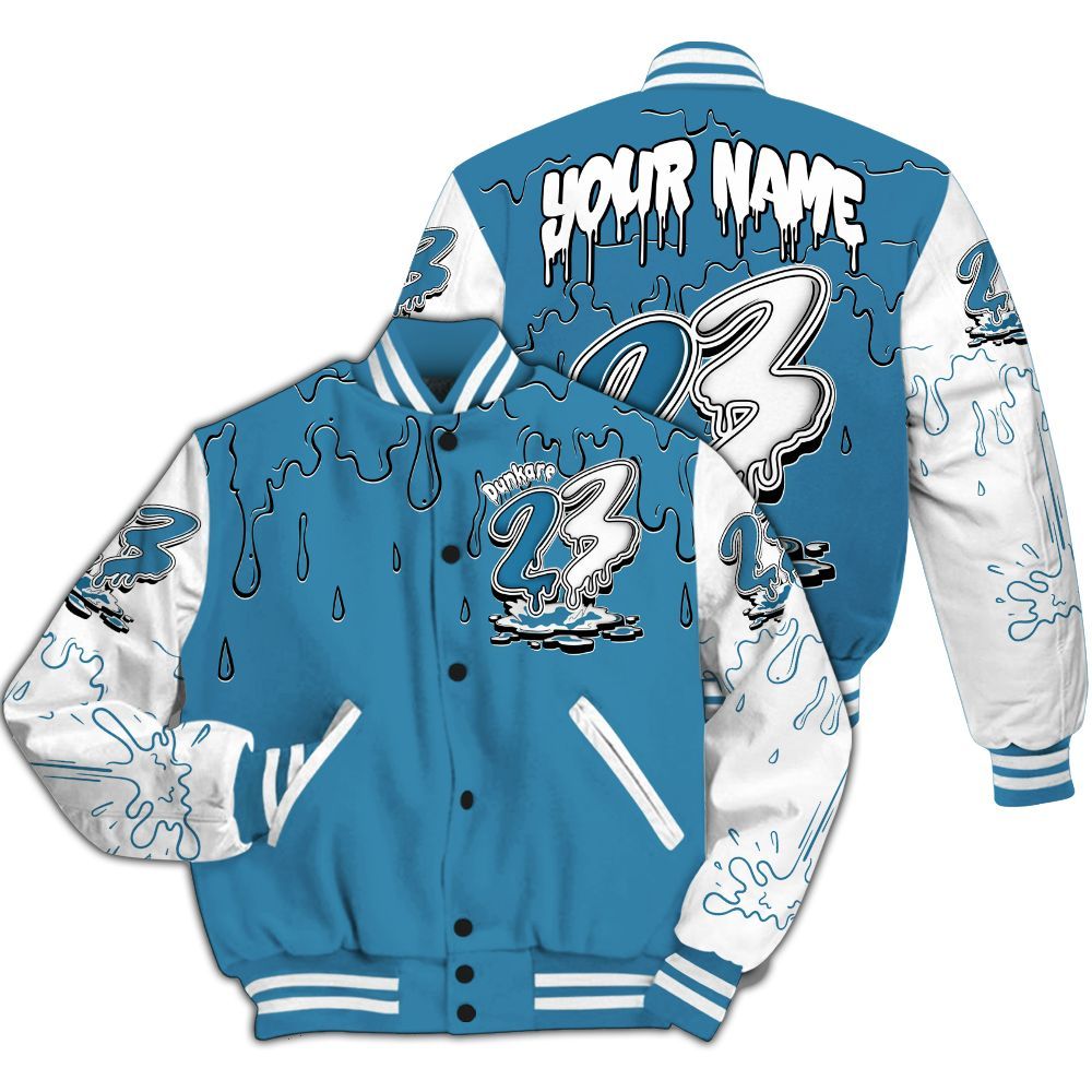 Varsity Jacket To Match High OG UNC Reimagined 1s - Custom Name 23 Drip Sludges All Over Print