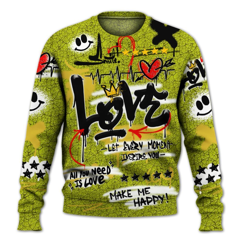 Sweatshirt To Match Dunk Low QS Halloween Skull - Happy Love Beats Graffiti Streetwear All Over Print