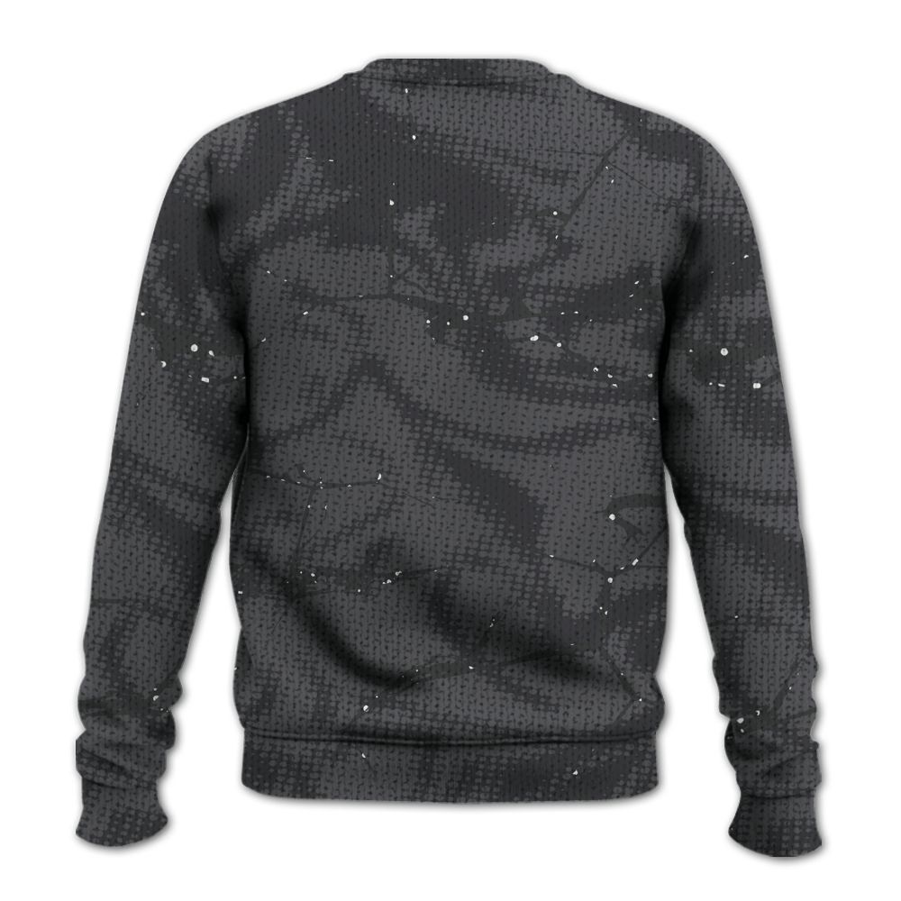 Knitted Sweater To Match Reverse Black White 6s - Dislike Us Graphic