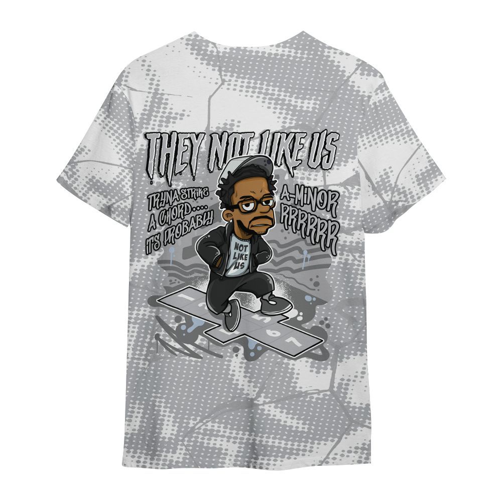 Shirt To Match Low OG Wolf Grey 1s - Hopscotch Dislike Us Graphic Crack All Over Print