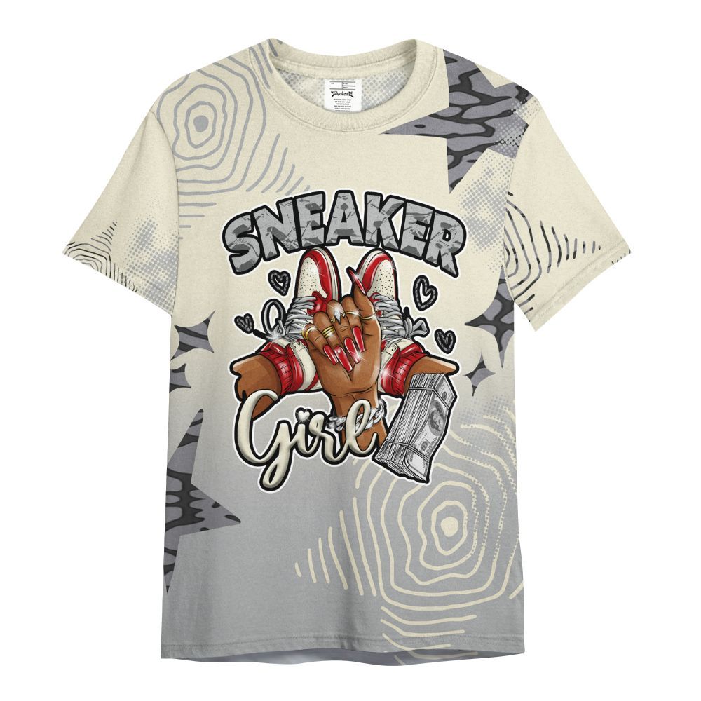 Shirt To Match Cement Grey 3s - Sneakerz Girlz Unique Starz All Over Print