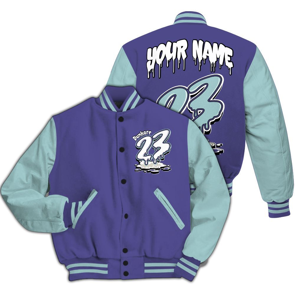 Varsity Jacket To Match Air Ship PE Hornets - Custom Name 23 Drip All Over Print