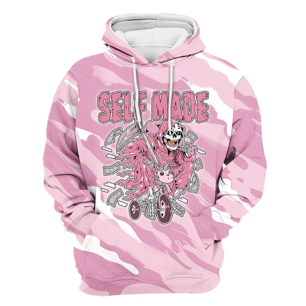 Hoodie To Match Orchid 4s - Self Make Skeleton Colored All Over Print