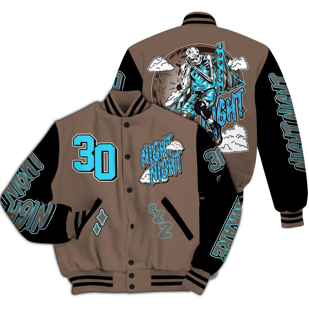 Varsity Jacket To Match Olive Concord 9s - Seeya Skeleton All Over Print