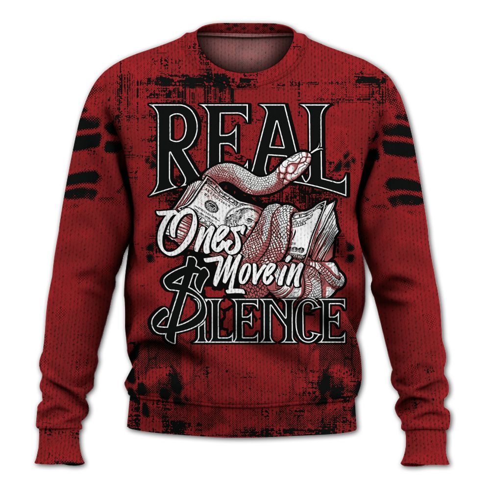 Knitted Sweater To Match Alternate Flu Game 12s - Snake Move In Silence All Over Print