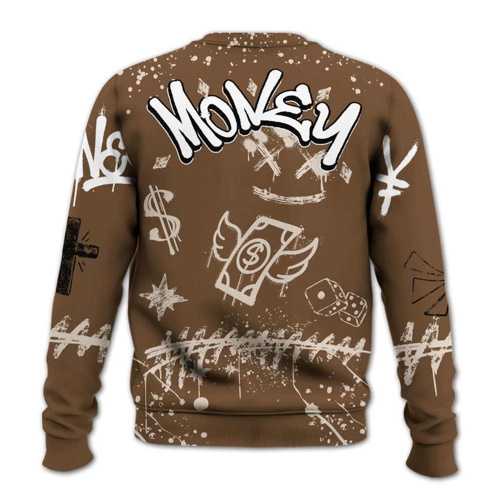 Sweatshirt To Match Eggnog 12s - Everybody Paid In Full Crayon All Over Print